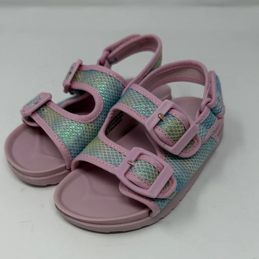 Old Navy Mermaid Mesh Double Strap/Buckle Sandals Size 8